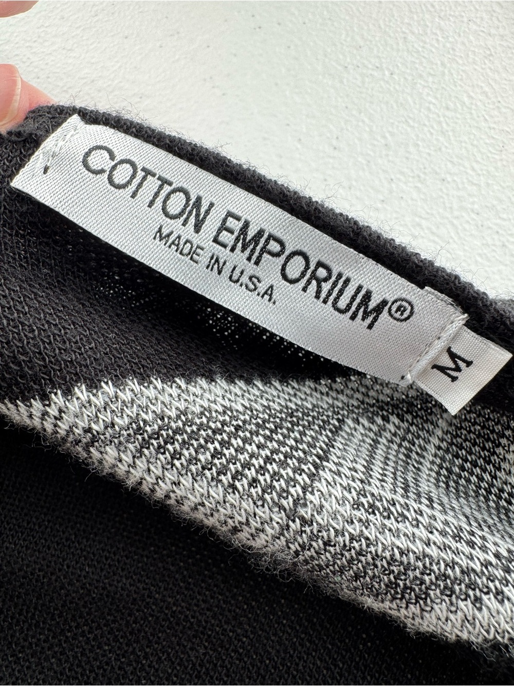 Cotton Emporium Black White Southwestern Aztec Duster Cardigan Made in USA M - Picture 4 of 6